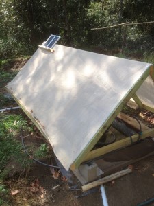 Aquaponics ponds need shade to minimise algal blooms.