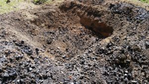 biochar dug out pit